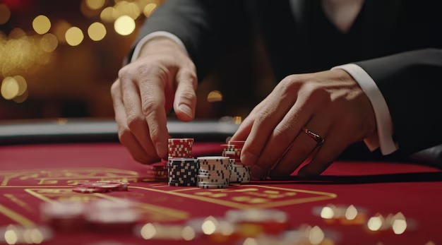 Live blackjack table on hoki368 slot with dealer and player cards visible